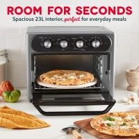 Dash Chef Series 7 in 1 Convection Toaster Oven Cooker, Rotisserie + Electric Air Fryer with Non-stick Fry Basket, Baking Pan & Rack, Skewers, Drip Tray & Recipe Book, 23L, Graphite - Image 5
