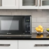 Emerson MW7302B Compact Countertop Microwave Oven with Touch Control, LED Display, 700W, 10 Power Levels, 6 Auto Menus, Glass Turntable and Child Safe Lock, 0.7 Cu., Ft. Black - Image 7