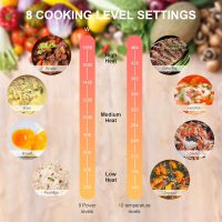 Double Induction Cooktop Burner, 1800w 2 burner Induction Cooker Cooktop, 10 Temperature 9 Power Settings Portable Electric Countertop Burner Touch Stove with Child Safety Lock & Timer - Image 3