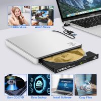 BUNUD LightScribe DVD Burner for Laptop: External Portable USB C CD/DVD Drive Compatible with Mac Windows Linux for Disc Labeling Wedding Photos with SD/TF/2 USB Ports Plug & Play(Silver) - Image 8