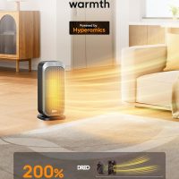 Dreo Quiet Space Heater, 1500W Portable Heaters for Indoor Use with Remote, 70° Oscillation, Fast and Safety Electric PTC Ceramic for Desk Office Bedroom, 12H Timer - Image 3