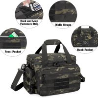 DSLEAF Tactical Gun Range Bag for 4 Handguns, Pistol Shooting Range Bag with 6X Magazine Slots and Extra Pockets for Ammo and Essentials - Image 4
