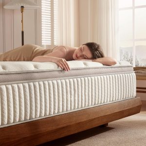 Queen Mattress, 12 inch Queen Size Cool Memory Foam Mattresses for Pressure Relief, Medium Firm Hybrid Mattress in a Box, CertiPUR-US Certified