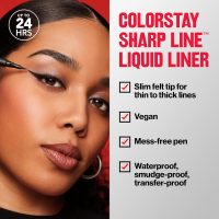 Revlon Liquid Eyeliner Pen, ColorStay Sharp Line Eye Makeup, Waterproof, Smudge-proof, Longwearing with Slim Tapered Tip, Sharp Line - Image 7