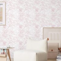 Dimoon 393"x17.3" Peel and Stick Wallpaper Floral Contact Paper Boho White Pink Flower Wallpaper Removable Wall Paper Self Adhesive Modern for Cabinets Drawers Bedroom Thicken Vinyl - Image 3