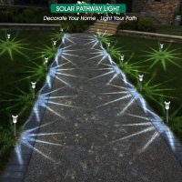 Solar Lights Outdoor, 15 Pack Waterproof Stainless Steel Solar Stake Lights for Pathway Garden Yard Path Walkway Driveway Lawn Patio Outside Decor, Cool White - Image 4