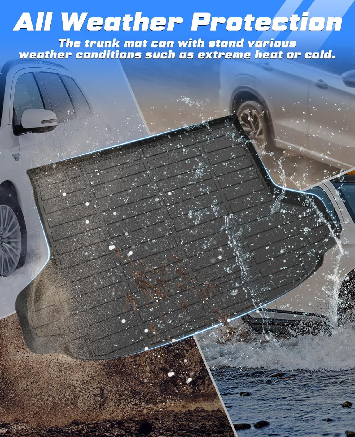 Cargo Liner for Honda HR-V 2023 2024 2025 HRV Hybrid Accessories TPE Cargo Mat All Weather HRV Rear Cargo Trunk Mat Waterproof Black - Image 2
