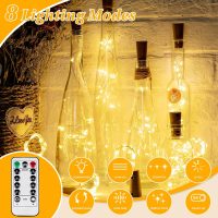 4Pack 80FT 240LED Fairy Lights Battery Operated with Remote & Timer | 8 Modes Twinkle String Lights Battery Powered Indoor Outdoor Waterproof for Bedroom Wedding Classroom Christmas Décor - Image 2