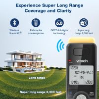 VTech IS8128-31 Super Long Range 3-Handset DECT 6.0 Cordless Phone for Home with Answering Machine, 2300 ft Range, Call Blocking, Bluetooth Connect to Cell, Intercom - Image 2