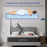 Full Mattress,12 Inch Hybrid Mattress in a Box with Gel Memory Foam,Individually Wrapped Pocket Coils Innerspring for a Cool & Peaceful Sleep,CertiPUR-US. - Image 6