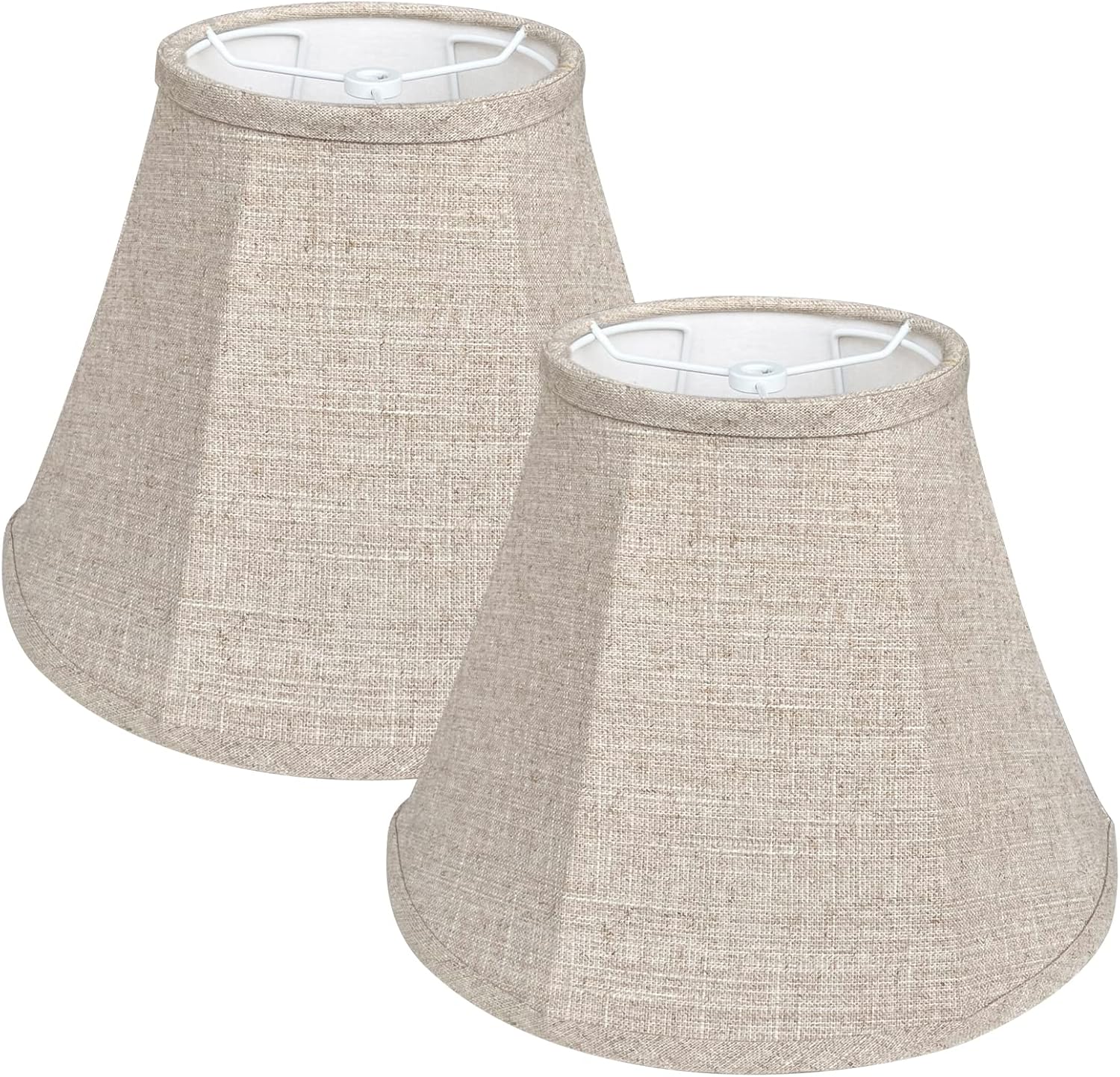 Double Brown Lamp Shade Set of 2, TOOTOO STAR Large Barrel Lampshade for Floor Light and Table Lamp 6x12x8.5 inch, DIY Fabric Natural Linen Hand Crafted, Spider (Brown, 6x12x8.5 inch) - Image 9