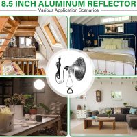 Simple Deluxe HIWKLTCLAMPLIGHTMX2 2-Pack Clamp Lamp Light with 8.5 Inch Aluminum Reflector Up to 150 Watt E26 Socket (No Bulb Included) 6 Feet 18/2 SPT-2 Cord, Silver - Image 8