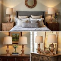 ROTTOGOON Dimmable Table Lamps Set of 2, Rustic Farmhouse Table Lamps for Living Room Bedroom, Bedside Desk Lamps for end Tables, Touch Lamps for nightstand, 9W Bulbs Included, 22", Brown - Image 2