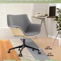 Sytopia 24''(60cm) Criss Cross Home Office Swivel Chair Base Replacement with Rubber Casters, Heavy Duty Desk Chair Reinforced Metal Leg, Universal Caster and Gas Cylinder Size, Matte Black - Image 4