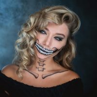2 x Classic Skull Temporary Tattoo Halloween Costume for Men and Women, Adult, Face Sticker - Image 2