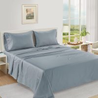 LANE LINEN Luxury Hotel Style 100% Egyptian Cotton Bed Sheets King Size – Mercerized Cotton, Silky Finish, No-Pill, Fade-Resistant, Sustainably Produced King Bedding Set – French Blue - Image 2