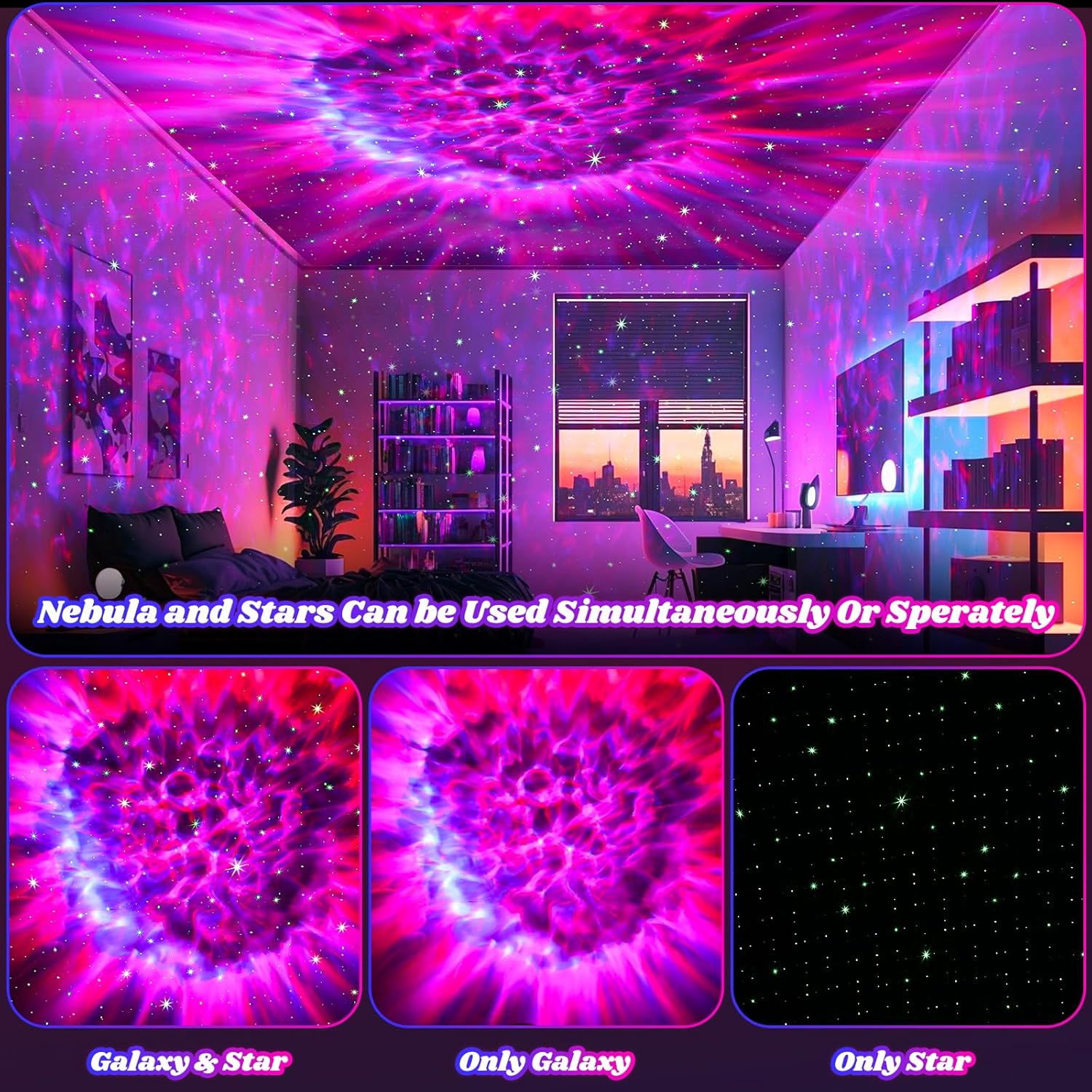 Galaxy Projector, Star Projector Galaxy Light, Night Light with Timer and Remote, for Bedroom, Home Decor, Christmas, Birthday - Image 4