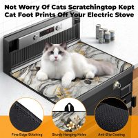 Heat-Resistant Glass Stove Top Cover with Anti-Slip Rubber Coating – 28.5x20.5 Inch Electric Stove Protector, Scratch-Resistant, Expands Counter Space, Stylish Kitchen Decor - Image 4