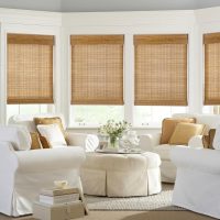 LazBlinds No Tools No Drill Cordless Bamboo Roman Shades, Custom Light Filtering Window Treatment, Roll Up Bamboo Blinds for Windows, Ceylon Light Russe - Image 5