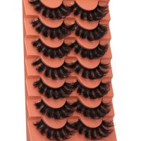 Mink Lashes Fluff False Eyelashes 20-22mm Dramatic Full Wispy Eye Lashes 8D Volume Curly Fake Eyelashes 7 Pairs Faux Mink Lashes Multipack by TOOCHUNAG - Image 6