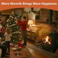 Wood Stove Fan Heat Powered | Non Electric Heat Activated Fan for Wood Burning Stove/Log Burner | Thermoelectric Fireplace Fan| w/Stove Accecories Thermometer - Image 2