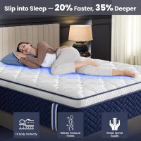 Queen Mattress 14 Inch - Hotel Collection Hybrid Mattress with 5-Zone Support, Luxury Sleep Comfort, Extra Back & Hip Support, Fiberglass-Free, CertiPUR-US Certified, 365-Night Trial - Image 3