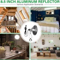 Simple Deluxe Clamp Light with 8.5 Inch Adjustable Aluminum Reflector, Suit for E26 Socket Max 150 Watt Lamp (No Bulb Included), 6 Feet 18/2 SPT-2 Cord, 2 Pack - Image 7