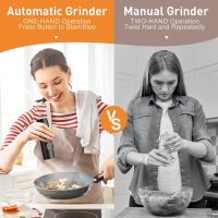 Electric Salt and Pepper Grinder Set：Rechargeable Automatic Pepper Mill Grinder with LED House Warming Gifts New Home, USB Adjustable Coarseness shakers, One-Hand Operation for Kitchen Appliances - Image 3