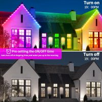 Permanent Outdoor Light,100ft RGB Eave Lights with App Control Remote,IP67 Waterproof LED Lights,Music Sync Outside Light for Christmas,Halloween,Garden,House Decorations - Image 3