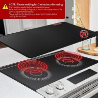 Stove Top Covers For Electric Stove Mat, Heat Resistant Mat for Glass Cooktop Double-Sided Fireproof Waterproof Oilproof 28.5 x 20 Inches Black - Image 5