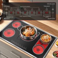 36 Inch Electric Cooktop, 5 Burner Stove Top Touch Control, 36" Glass Ceramic Stove Top 9600W with BBQ & Flexible Zone, Child Lock, Timer, Overheat Protection, 220-240V Hard Wired (No Plug) - Image 8