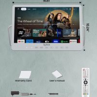 SYLVOX Waterproof Portable TV, 15.6" Shower TV 1080P Smart TVs for Bathroom, 10000mAh Rechargeable Battery Operated (4-6H Play Time), IP66 Waterproof, Voice Assistant, 360° Rotating Kickstand - Image 11