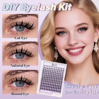 B&Q Fairy Lash Clusters Kit Natural Lashes Clusters Wispy Invisible Band Manga Lashes Individual Lashes Bond and Seal Eyelash Extension Kit Easy Removal (Fairy Kit-8-18MIX) - Image 3