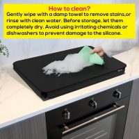FLASLD Soft Gas Stove Burner Cover Fabric Mat, 29.5×21 Inches Foldable Easy Clean Gas Stove Protector, Anti Dust Stove Covers, Washable Stove Guard Top Protector - Image 7
