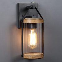 LONEDRUID 2 Pack Dusk to Dawn Outdoor Wall Light Fixtures Photocell Sensor Exterior Lantern Sconce Lighting Waterproof Outside Wall Mount Lamp for House Patio Garage Entryway Doorway - Image 2