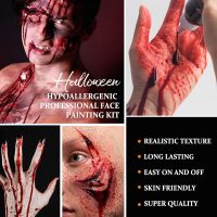 Halloween Fake Blood Makeup, Fake Blood Spray 2.03oz + Dripping Blood 2.03oz, Washable Realistic Fake Blood for Clothes, Sfx Special Effects Makeup Kit for Vampire Monster Zombie Cosplay (Red) - Image 5