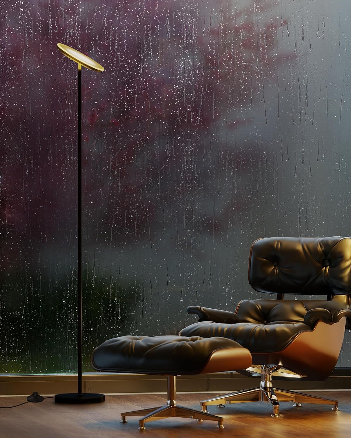 JOOFO LED Floor Lamp – Super Bright Torchiere with Remote & Foot Switch, Stepless Dimmable Tall Standing Lamp, 69" Modern Pole Light for Corner, Living Room, Bedroom, Reading, Office - Image 7