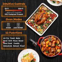 Nuwave Bravo Pro Smart Toaster Oven Countertop, True Air Fryer Combo w/Improved 100% Convection, 35% Crispier, 112 Presets, Customizable Pizza Zones, Integrated Probe, PFAS Free, 30QT, Stainless Steel - Image 4