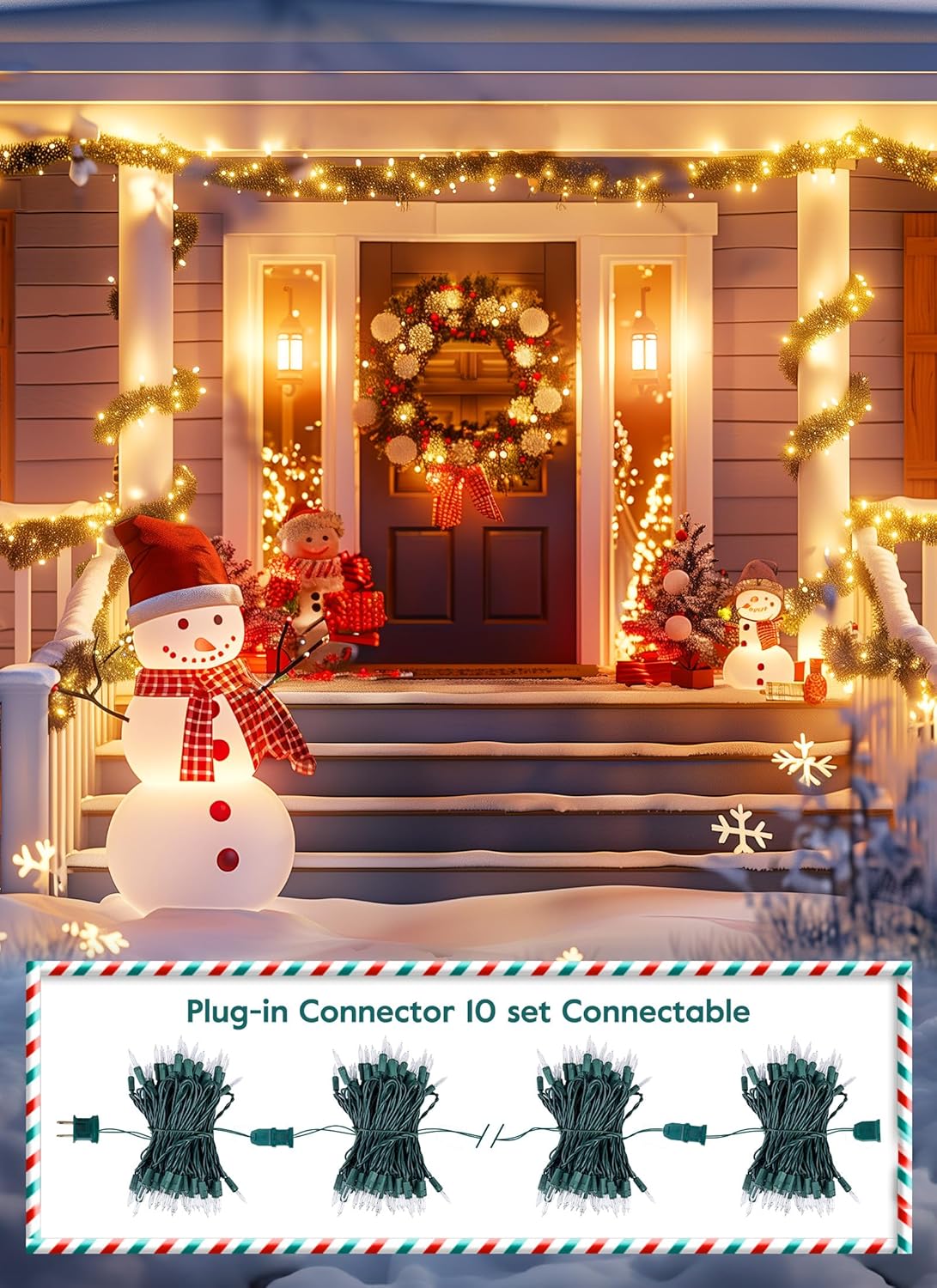 Clear Christmas String Lights 50 Count 12 Feet Incandescent Bulb Mini Lights for Indoor Outdoor Xmas Tree Garland Birthday Wedding Party Festival Decoration, Green Wire - Image 7