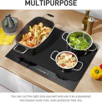 Fireproof Stove Top Covers for Electric Stove,28"x20" Heat Resistant Glass Top Stove Cover Protector,Silicone Coated Fiberglass Stove Top Mat for Prevents Scratching(Black) - Image 7