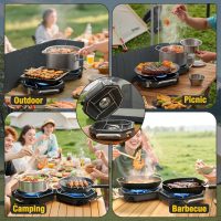Camping Stove Propane, 2 Burner Camp Stove, 20,000 BTU Propane Camping Stoves, Portable Gas Stove with Windscreen, Storage Bag, Regulator for Picnic, BBQ, Tailgating - Image 6