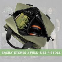 Small Range Bag For 2 Pistols Gun Range Bags For Handguns And Ammo Dual Pistol Handgun Revolver Hunting Bag Gun Carrying Case/Lockable Zippers - Image 2