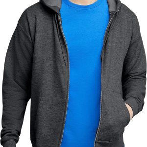 Hanes, Ecosmart Fleece Full-zip Hoodie for Men, Hooded Sweatshirt