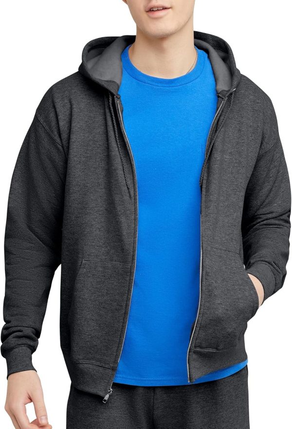 Hanes, Ecosmart Fleece Full-zip Hoodie for Men, Hooded Sweatshirt