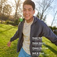 Hanes, Ecosmart Fleece Full-zip Hoodie for Men, Hooded Sweatshirt - Image 7