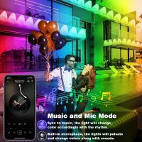 300FT Permanent Outdoor RGB Lights - IP67 Waterproof with Smart App Control Remote, DIY Scene Modes, Music Synchronization, Eaves Light for Garden Decor, Deck, Christmas, Party, Party, Halloween,Roof - Image 6