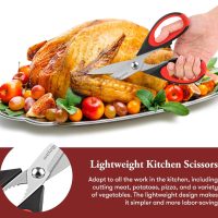 iBayam Kitchen Scissors All Purpose Heavy Duty, Kitchen Utensils Set, Stainless Steel Cooking Utensils Gadgets, Meat Poultry Food Shears Dishwasher Safe Utility Tools Home Gift, with Protective Sheath - Image 6
