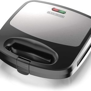 BLACK+DECKER 3-in-1 Waffle Iron, WM2000SD, Grill and Sandwich Press, Non-Stick Removable Plates, Space Saving Compact Design