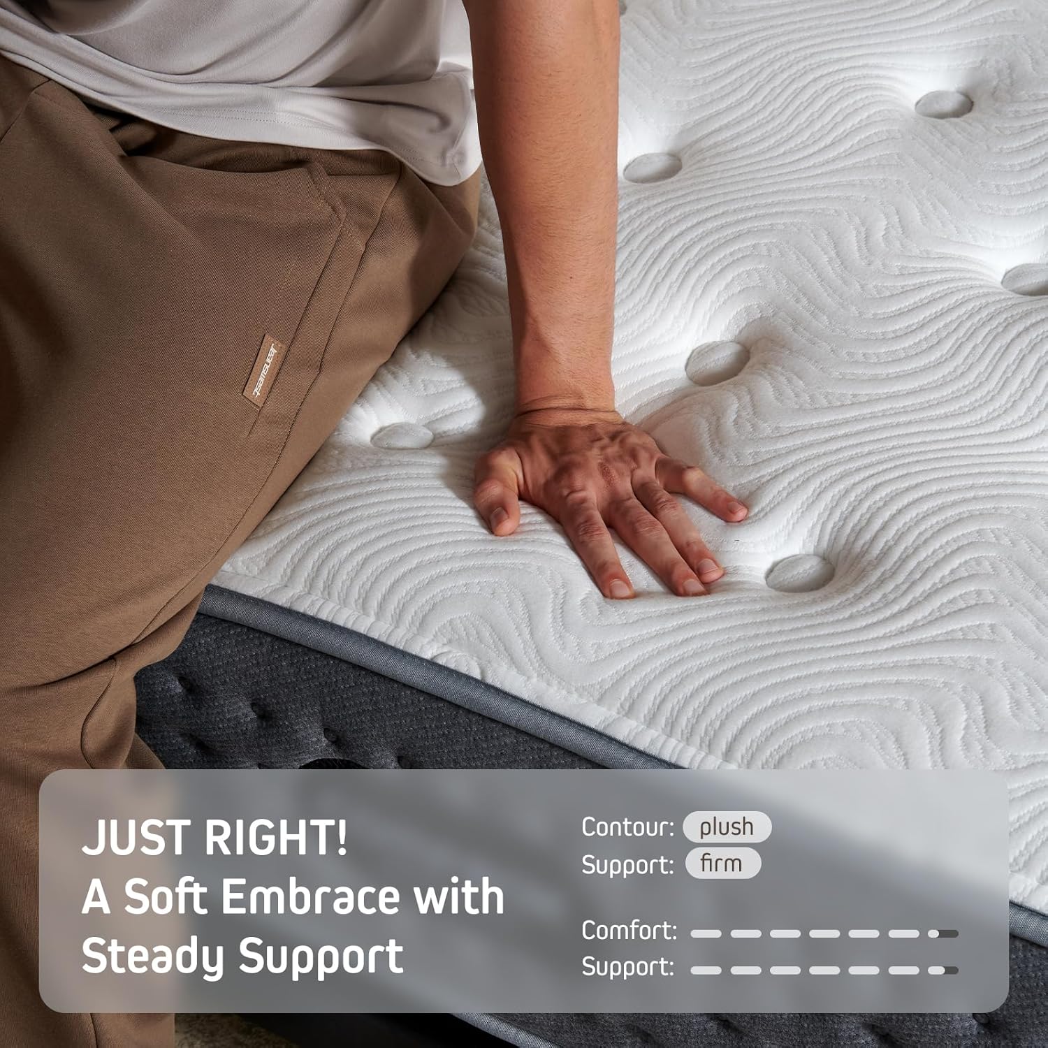 Queen Mattress-12 Inch Queen Size Hybrid Mattress in a Box- Medium Firm - Contouring Memory Foam & Innerspring Coils - Cooling Top Layer - Pressure-Relief - 365-Night Trial - Image 2