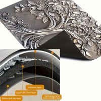 Stove Top Cover 28 x 20 inches Silver Tree of Life Stove Top Covers Pad Glass Flat Top Stove Mat for Kitchen Counter Fit Under Coffee Maker Pot Water Absorbent Mat Diatomite - Image 6